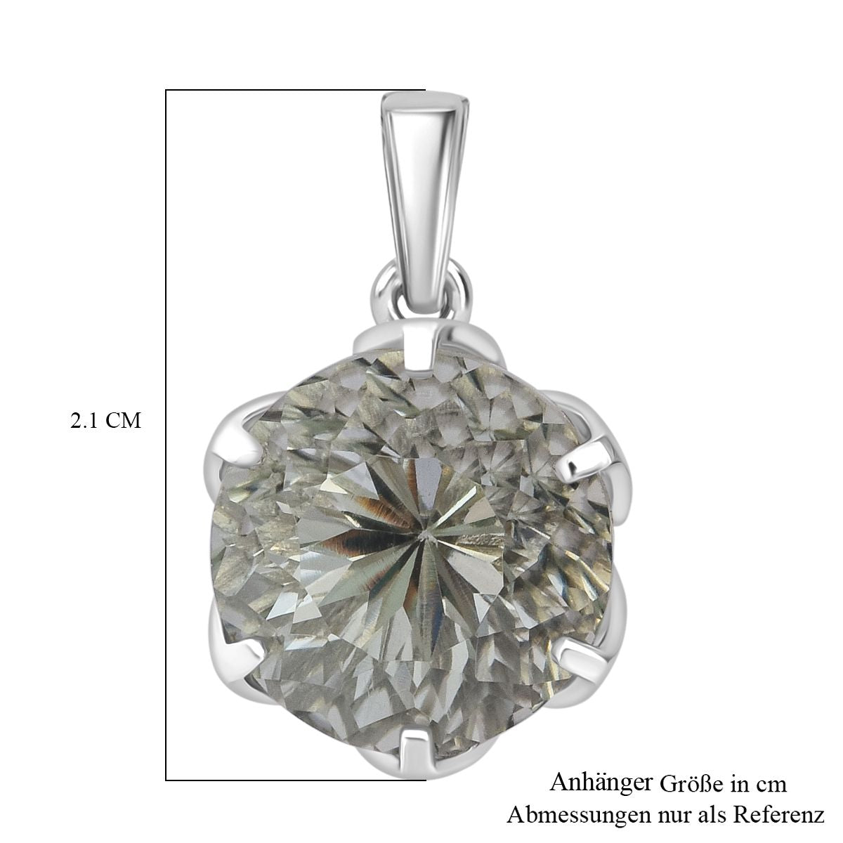 ShopLC Exklusiv: Millennial-Schliff, Prasiolith Anhänger, 925 Silber rhodiniert ca. 6,30 ct.