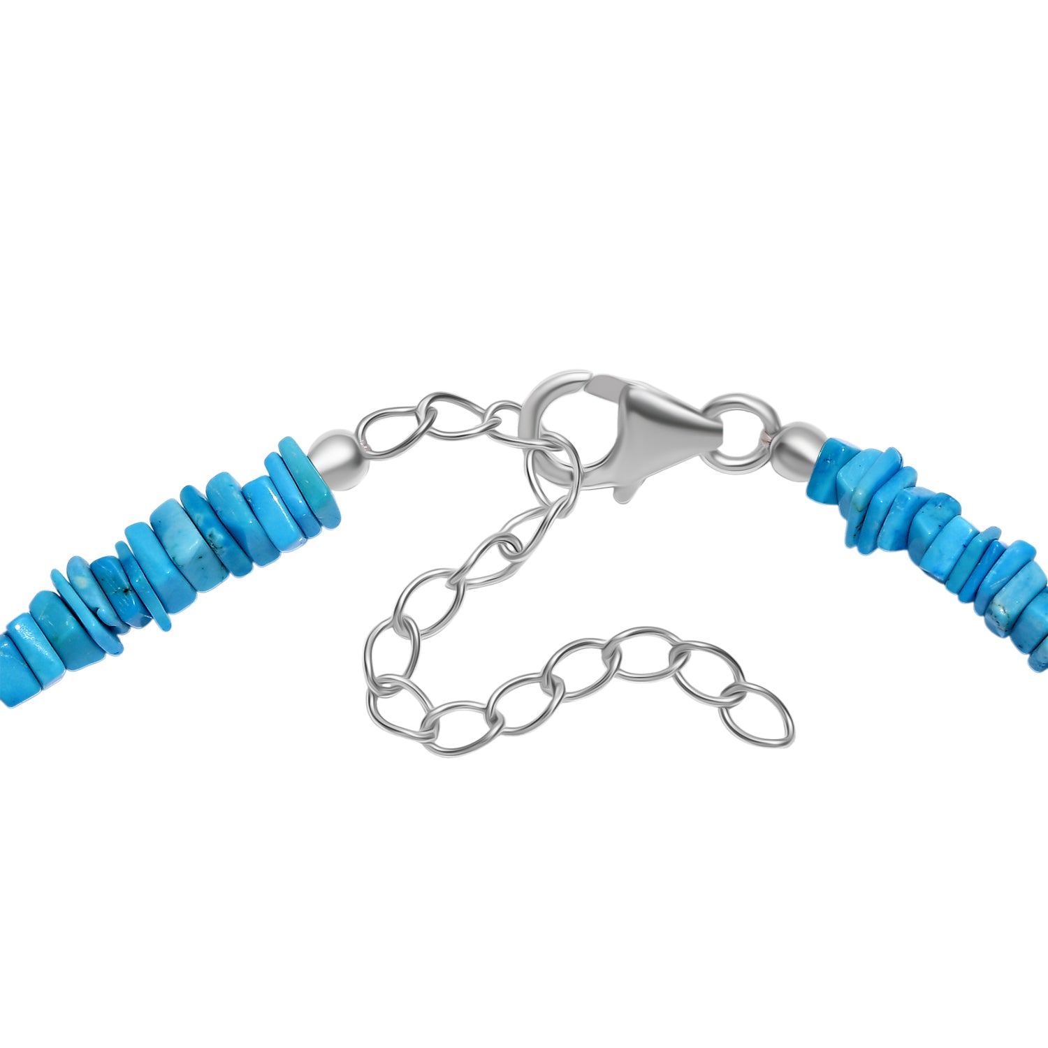 Türkis, Süßwasser Perle Armband ca. 19 cm + 5 cm Extender, 925 Silber rhodiniert
