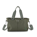 Crossbody Tasche mit mehreren Reißverschlussfächern, abnehmbarem Schulterriemen und Tragegriffen, 26x11x20cm, Grün
