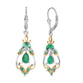 D'Joy Kagem sambische Smaragd zweifarbige Ohrringe - 1,26 ct.