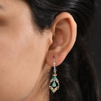 Timeless Regal - D joy Kagem Sambischer Smaragd, Smaragd Ohrringe 925 Silber Rhodiniert und 750 Gelbgold Vermeil ca. 1,26 ct.
