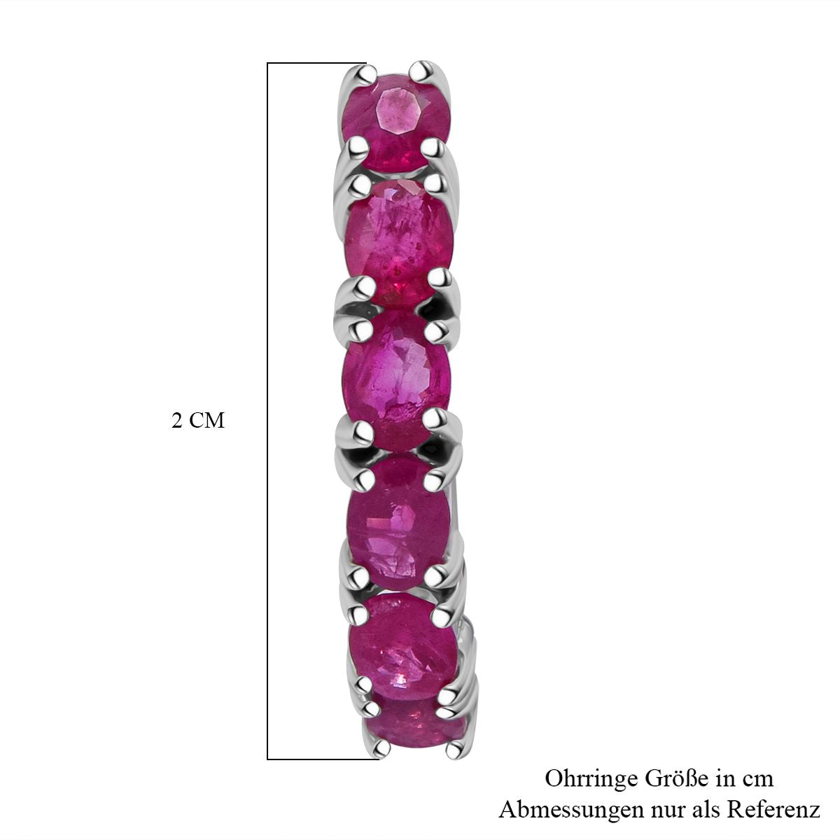 Burma-Rubin  Ohrringe 925 Silber rhodiniert ca. 2.50 ct