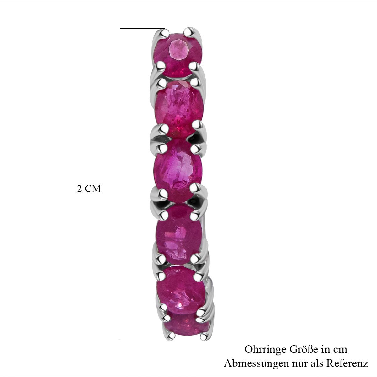 Burma-Rubin  Ohrringe 925 Silber rhodiniert ca. 2.50 ct