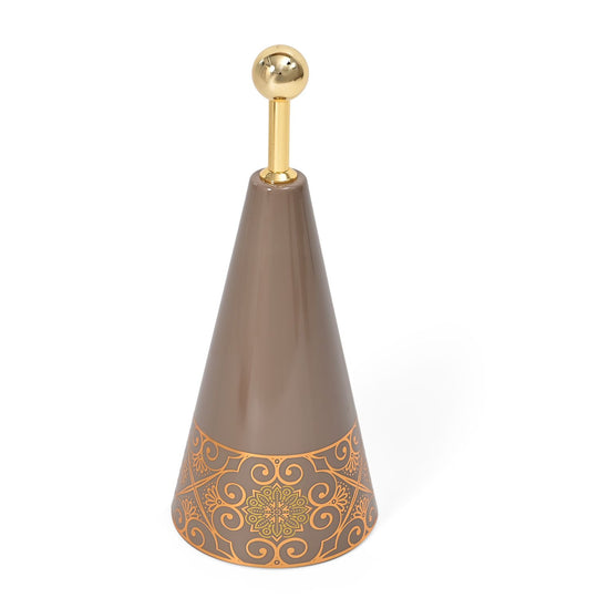Kabellose Tischlampe mit Touch-Steuerung, Magnetdesign, Orientalisches Muster, 23x31 cm, Braun