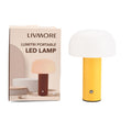 LIVMORE Wiederaufladbare und tragbare LED-Tischlampe, 12,5x20,5cm, Gelb