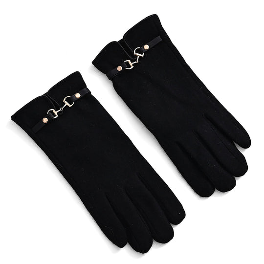 Kaschmir-Handschuhe mit Touchscreen-Funktion, Karomuster, Onesize, Grün