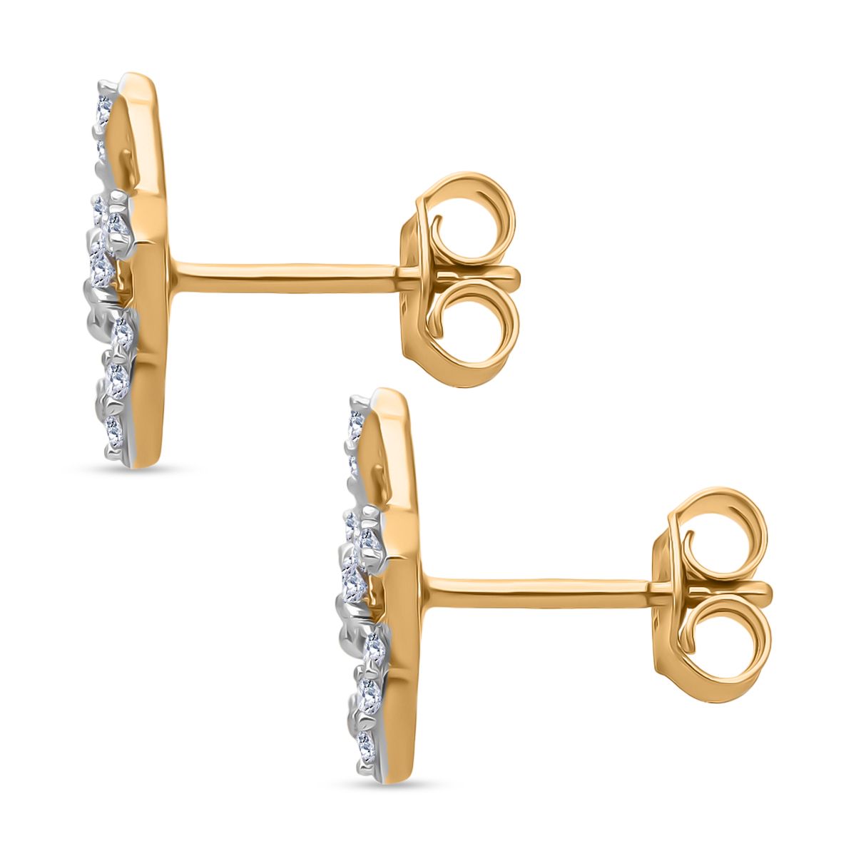 LUXURIANT DIAMOND - Lab Grown Diamant SI-GH SGL zertifiziert Ohrringe 925 Silber 750 Gelbgold Vermeil ca. 0.33 ct
