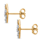 LUXURIANT DIAMOND - Lab Grown Diamant SI-GH SGL zertifiziert Ohrringe 925 Silber 750 Gelbgold Vermeil ca. 0.33 ct