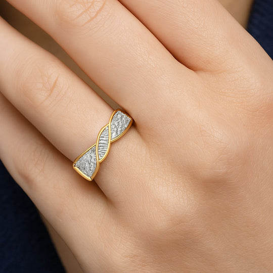 LUXURIANT DIAMOND - Lab Grown Diamant SI-GH SGL zertifiziert Ring, 925 Silber 750 Gelbgold Vermeil (Größe 19.00) ca. 1.00 ct