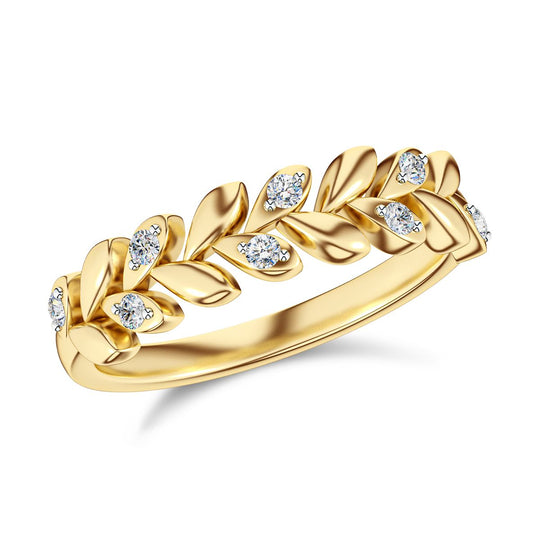 LUXURIANT DIAMOND - Lab Grown Diamant SI-GH Ring 925 Silber 750 Gelbgold Vermeil (Größe 21.00) ca. 0.25 ct