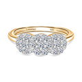 LUXURIANT DIAMOND - Lab Grown Diamant SI-GH SGL zertifiziert Ring 925 Silber 750 Gelbgold Vermeil (Größe 18.00) ca. 1.00 ct