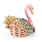 Schwan Dekorative Aufbewahrungsbox mit Kristallen, Rosa