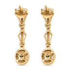 Regal Cascade - D joy Kagem Sambischer Smaragd, Weißer Zirkon Ohrringe 925 Silber 750 Gelb Vergoldet ca. 0.90 ct