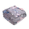 Ultraweiche Flanell Kuscheldecke, bedruckt, 155 gsm, Grau Rosa