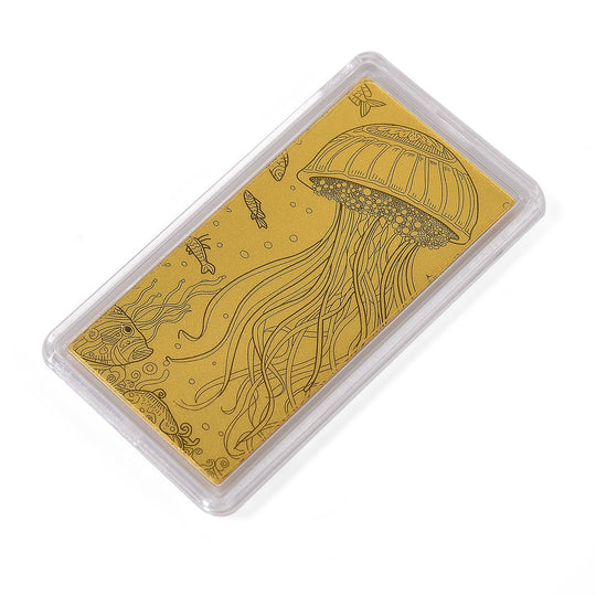 999er Goldbarren mit Quallen-Motiv, 100 mg