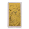 999er Goldbarren mit Delfin-Motiv