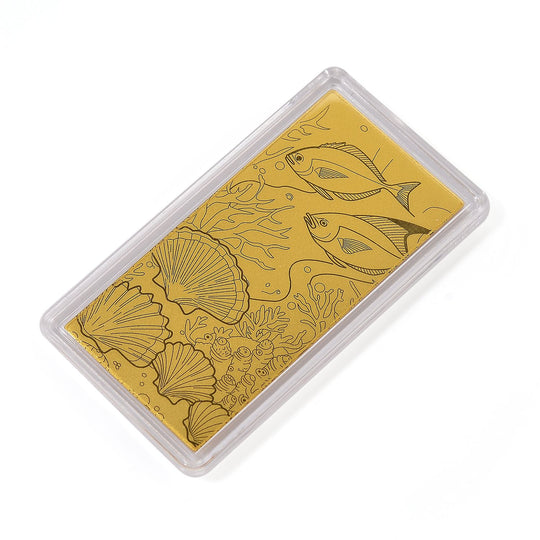 999er Goldbarren mit Unterwassser-Motiv, 100mg