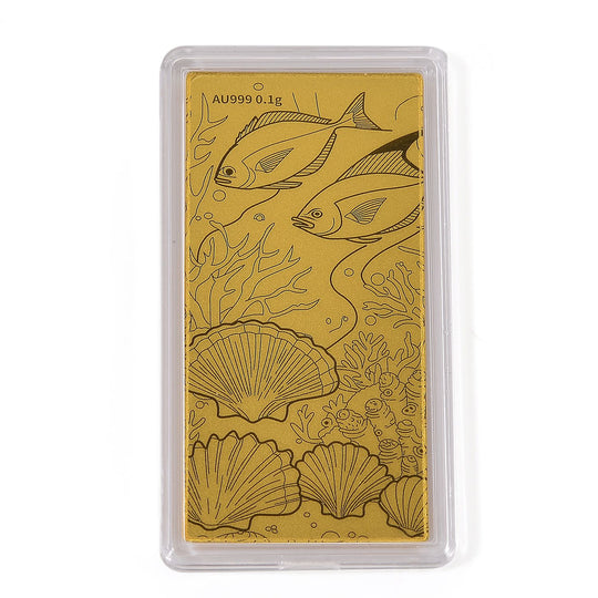 999er Goldbarren mit Unterwassser-Motiv, 100mg