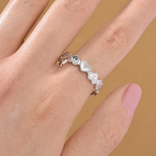 950 Platin Herz Ring (Größe 16.00) ca. 5,00g