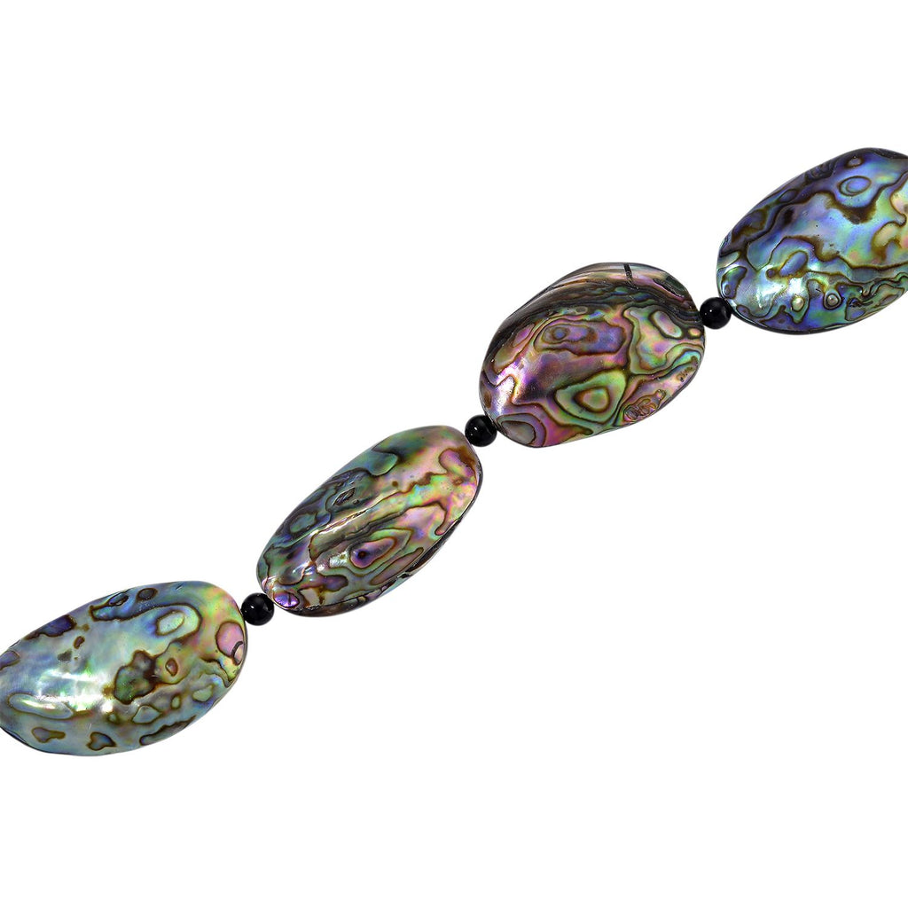 Abalone Muschel Halskette, ca. 45 cm + 5 cm Extender, Reine Legierung