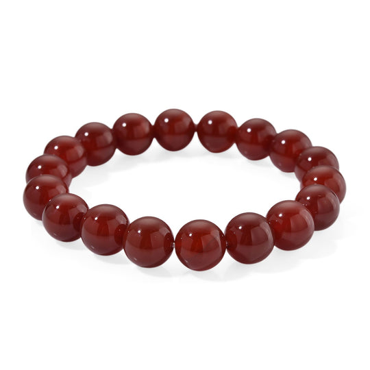 Roter Achat Armband Flexibel, ca. 215.00 ct