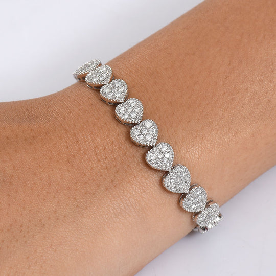 LUXURIANT DIAMOND - Lab Grown Diamant SI-GH Armband ca. 19 cm 925 Silber rhodiniert ca. 4.00 ct
