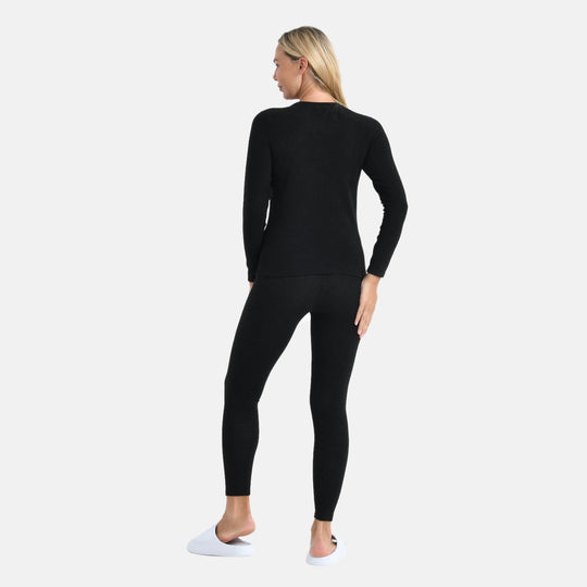 LA MAREY Signature - 2 teiliges Loungewear-Set mit 20% Seide und Kaschmir Proteinfaser eingereichert, Beige, Größe XL