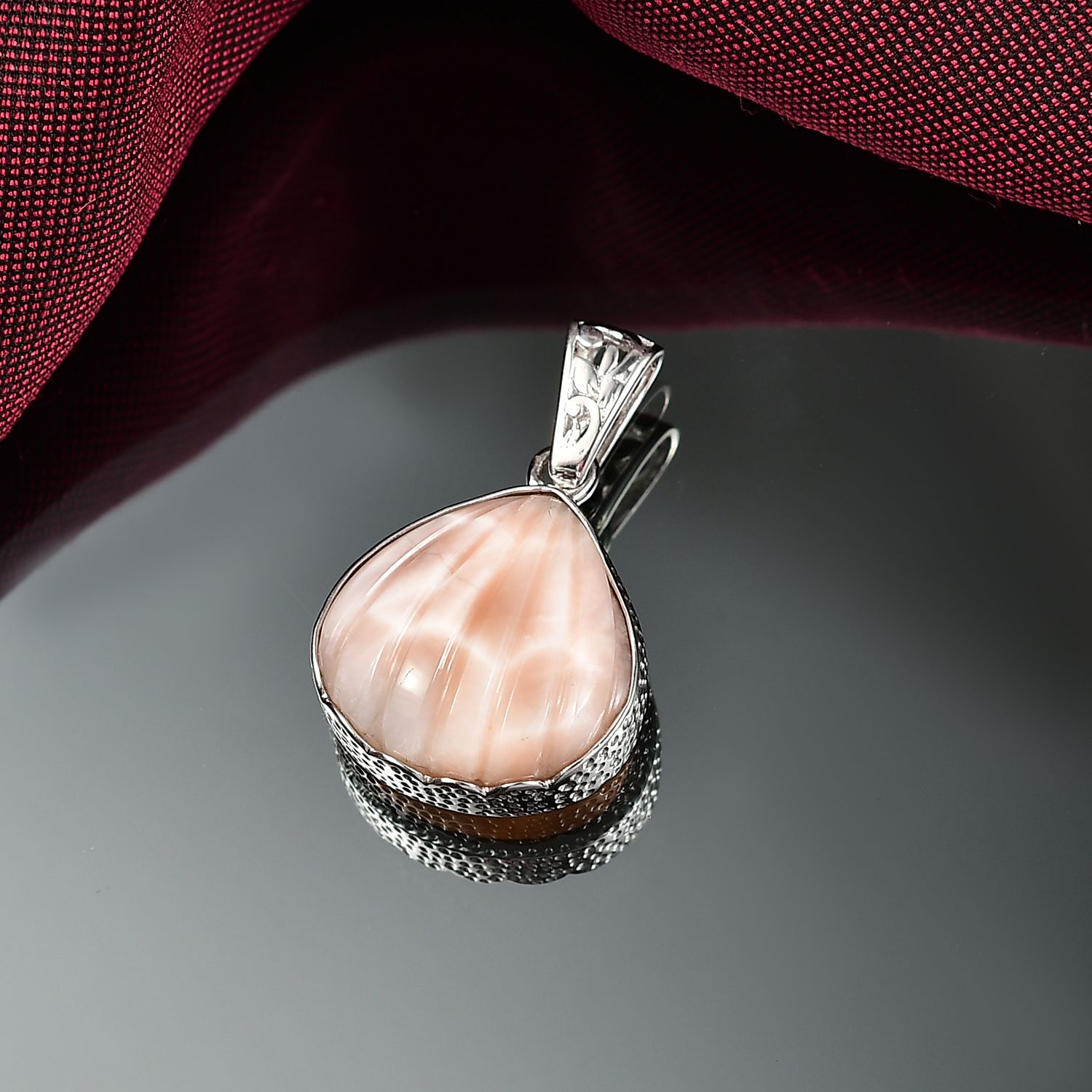 AA Natrolith Anhänger 925 Silber rhodiniert ca. 12.62 ct