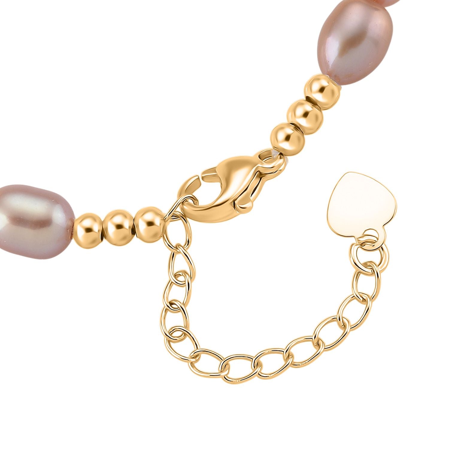 AAA Mehrfarbige Süßwasser Perle Armband ca. 18 cm + 2.5 cm Extender, Nickelfreies Messing gelb vergoldet