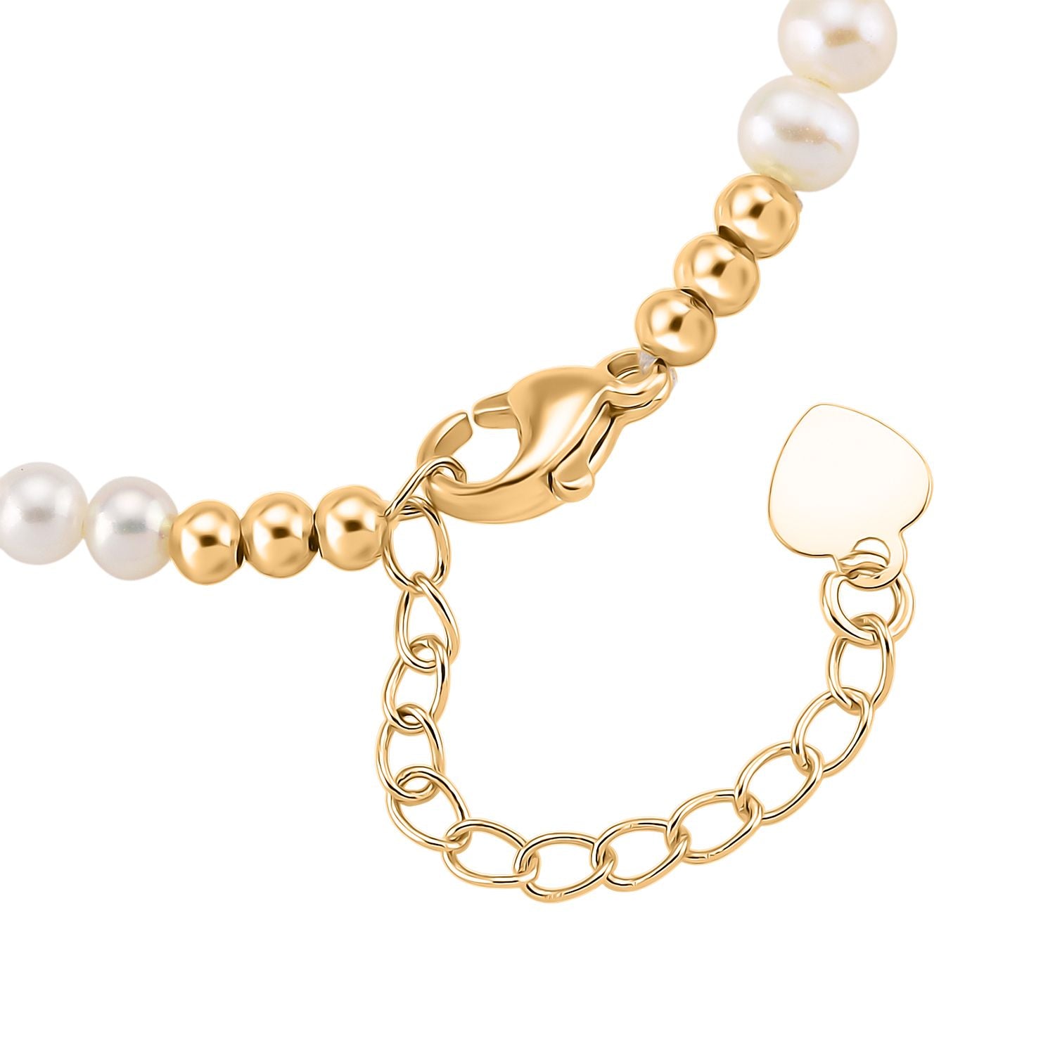 AAA mehrfarbiges Süßwasser Perle Armband, 18+2,5cm, Messing