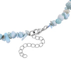 Larimar Halskette, flexibel, Reiner Edelstahl ca. 160.00 ct