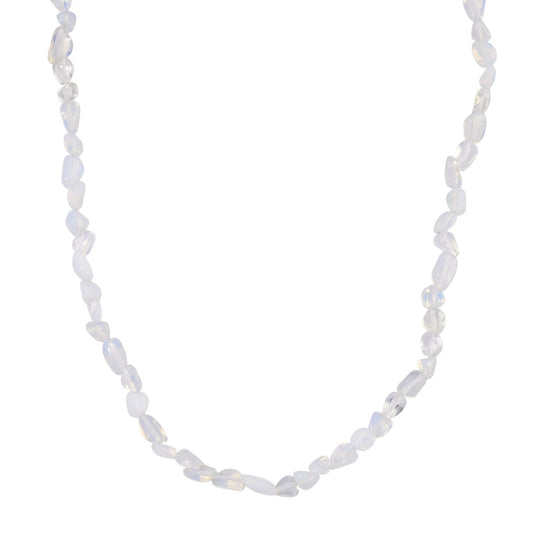Blauer Howlit Halskette, ca. 45 cm+ 5 cm extender, Reiner Edelstahl ca. 157,50 ct.