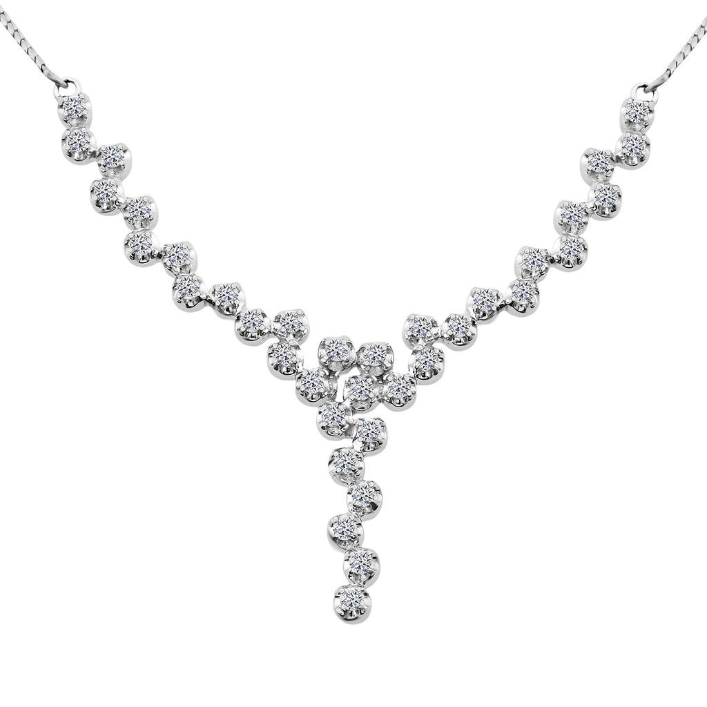 LUXURIANT DIAMOND - Lab Grown Diamant VS1-SI1/D-F GCI zertifiziert Halskette ca. 45 cm 925 Silber rhodiniert ca. 1.48 ct
