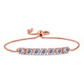 D’joy Moissanit 19cm Armband, 925 Silber 750 Roségold Vermeil - 3,38 ct.