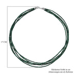Synthetischer Malachit Halskette ca. 45 cm 925 Silber ca. 77.50 ct
