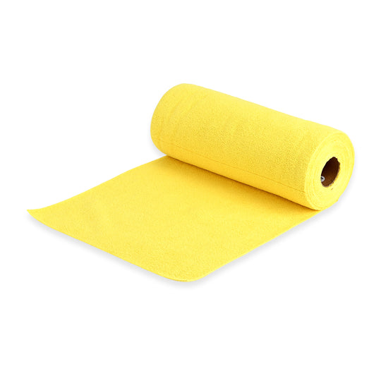 Wiederverwendbare Abreiß-Mikrofaser-Handtuchrolle - 30x30cm, 30 Tücher/Rolle, 180gsm, Gelb