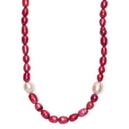 Rosa Süßwasser Perle, Süßwasser Perle Halskette ca. 45 cm 316L Edelstahl