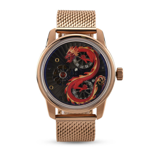 WILLIAM HUNT LIMITIERTE EDITION - Drachen Uhr Seiko Automatik Uhrwerk, 21 Jeweils, Saphir Mineralglas, 5 ATM Wasserdicht, 316L Edelstahl