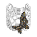 GP Trionfo Kolleketion- Kanchanaburi Blauer Saphir, Blauer Diamant Ring 925 Silber rhodiniert (Größe 17.00) ca. 0.54 ct