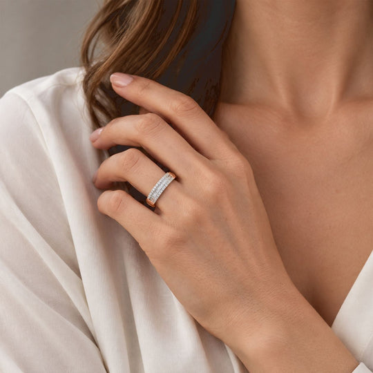 LUXURIANT DIAMOND - Lab Grown Diamant SI-GH Ring 925 Silber rhodiniert (Größe 21.00)  (1-2 Werktage Lieferzeit) ca. 0.22 ct