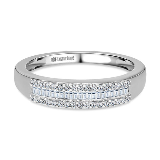 LUXURIANT DIAMOND - Lab Grown Diamant SI-GH Ring 925 Silber 750 Gelbgold Vermeil (Größe 21.00) ca. 0.22 ct