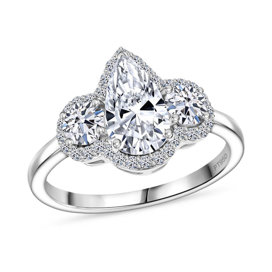 LUXURIANT DIAMOND - Lab Grown Diamant VS-EF IGI zertifiziert Ring, 950 Platin ca. 2.00 ct