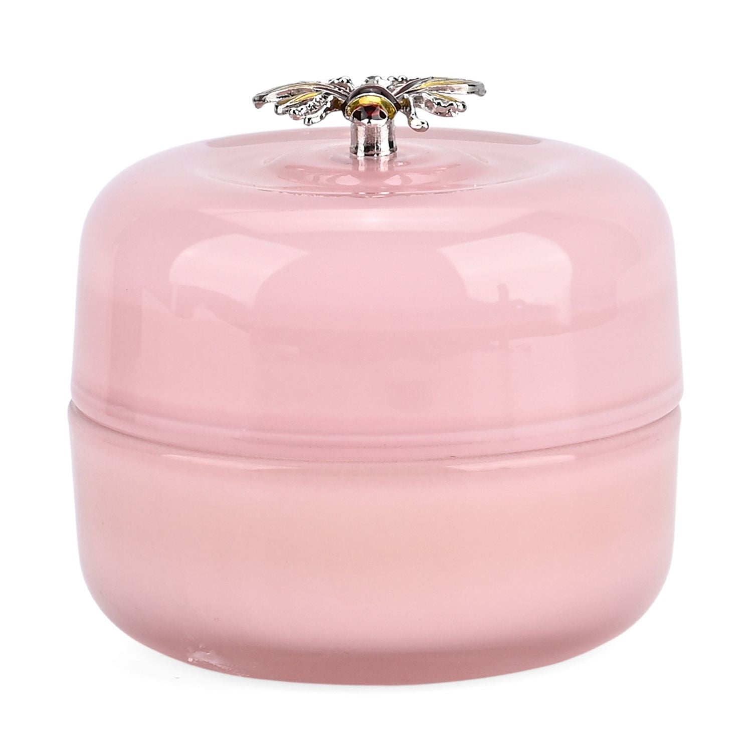 LIVMORE - Duftkerze im Glas mit Bienenmotiv,  24 Std. Brenndauer, 120g, 3,6 ml ätherisches Öl, Lavendel und Jasmin, Rosa