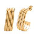 Klassische-Design Ohrringe, 316L Edelstahl, goldfarben
