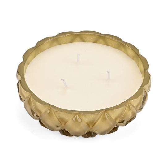 LIVMORE - Duftkerze Winterzauber-Design, 25 Std. Brenndauer, 150g, 4,5 ml ätherisches Öl, Lavendel und Jasmin, Grün