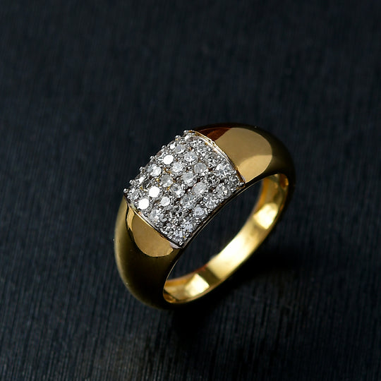 LUXURIANT DIAMOND - Lab Grown Diamant SI-GH SGL zertifiziert Ring 925 Silber rhodiniert (Größe 19.00) ca. 0.50 ct