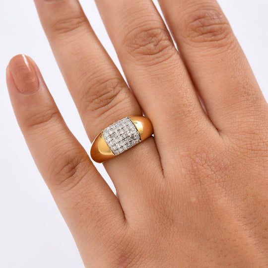 LUXURIANT DIAMOND - Lab Grown Diamant SI-GH SGL zertifiziert Ring 925 Silber rhodiniert (Größe 19.00) ca. 0.50 ct