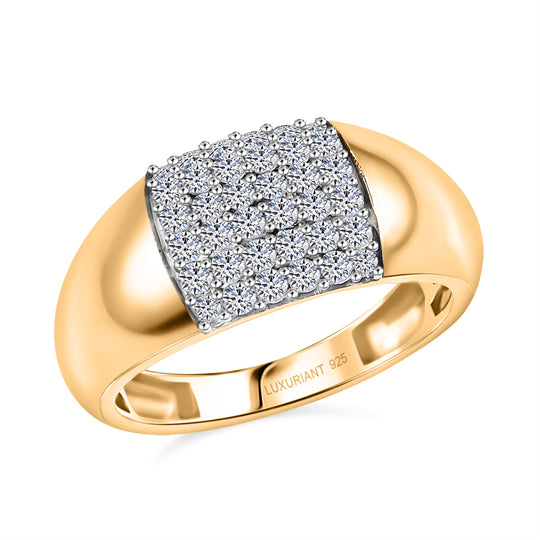 LUXURIANT DIAMOND - Lab Grown Diamant SI-GH SGL zertifiziert Ring 925 Silber rhodiniert (Größe 19.00) ca. 0.50 ct