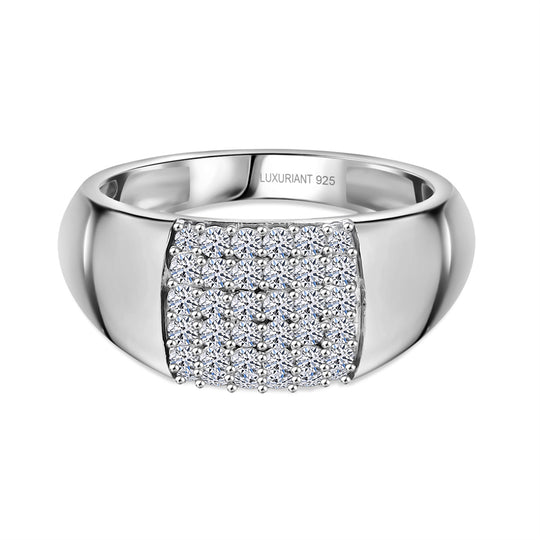 LUXURIANT DIAMOND - Lab Grown Diamant SI-GH SGL zertifiziert Ring 925 Silber rhodiniert (Größe 19.00) ca. 0.50 ct