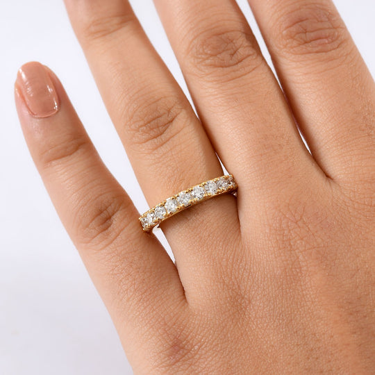 LUXURIANT DIAMOND - Lab Grown Diamant SI Ring 925 Silber 750 Gelbgold Vermeil (Größe 18.00) ca. 1.00 ct